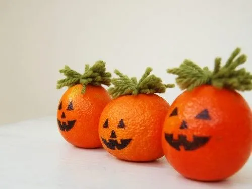 Calabazas de halloween con naranjas - Guía de MANUALIDADES