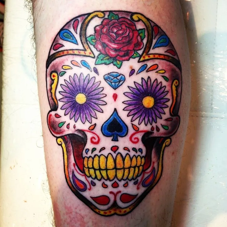 Calaca by Face Tattoo | Calacas | Pinterest