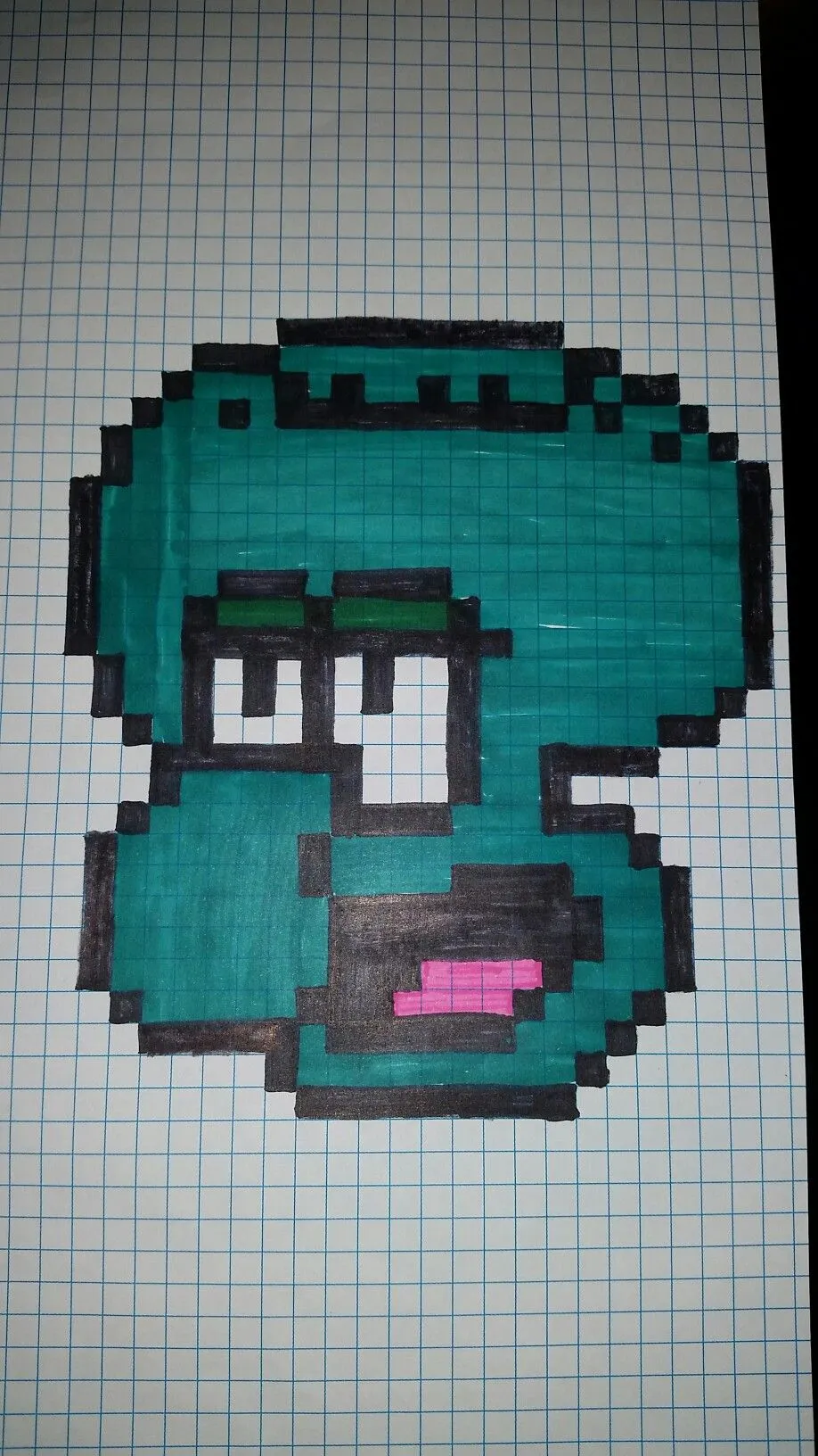 Calamardo pixel art | Dibujos en cuadricula, Dibujos pixelados, Arte pixel