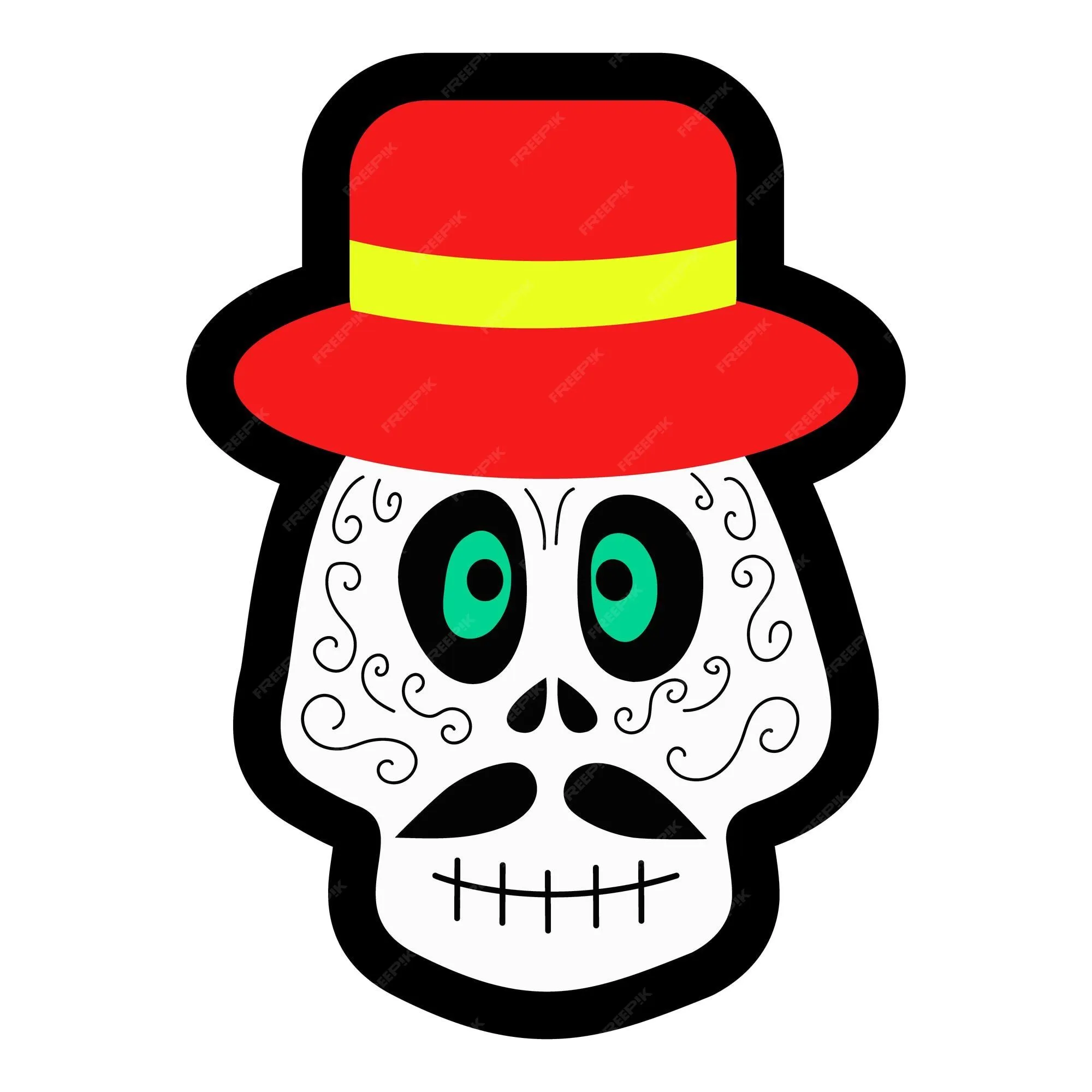 Calavera para el día de los muertos halloween vector | Vector Premium