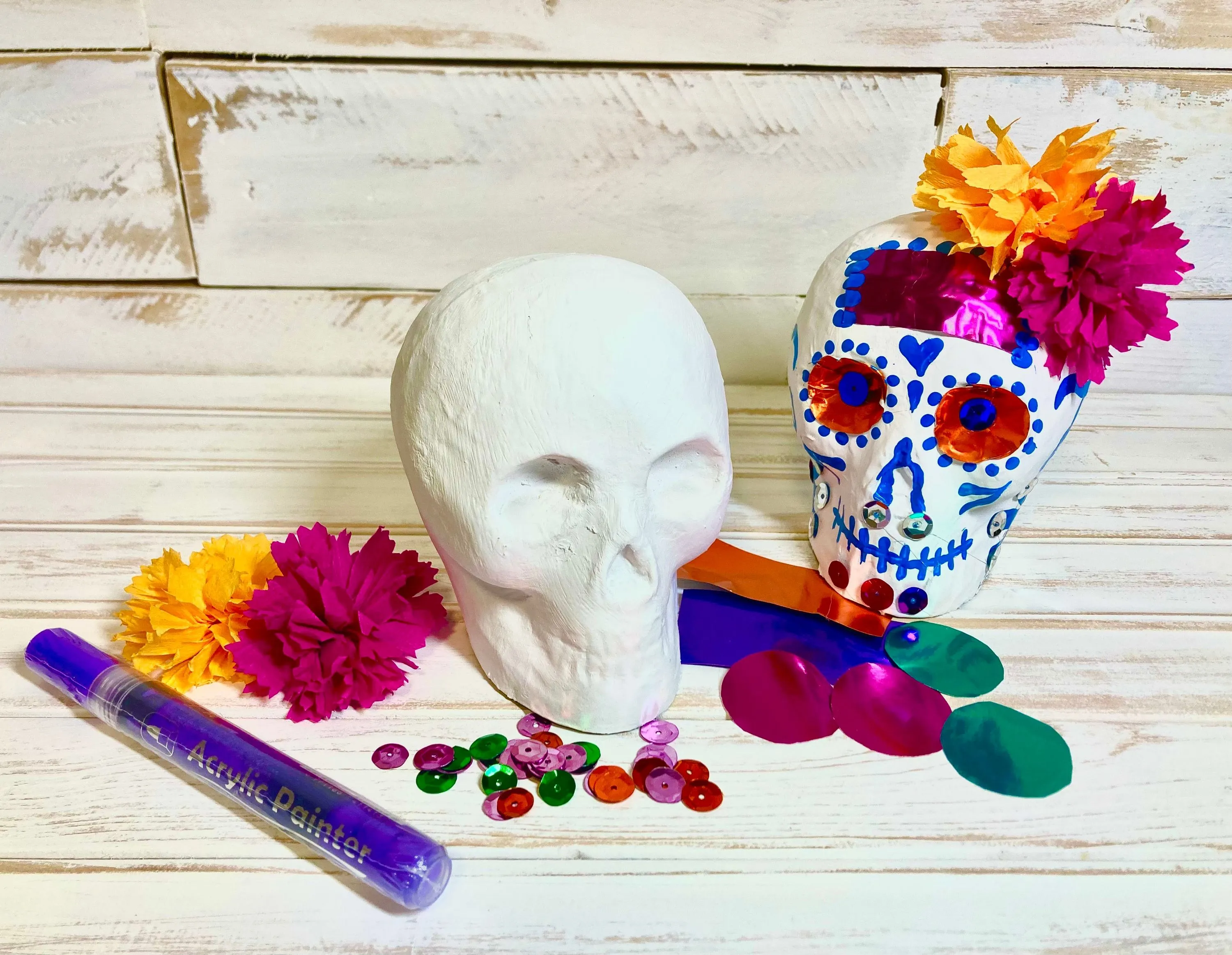 Calavera de papel maché - Etsy México