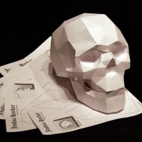 Calavera de papel, Mascaras de papel, Decoración de halloween