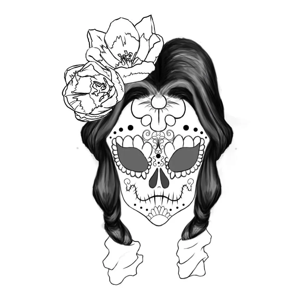 Calavera Tattoo by DarkNocturne2002 on DeviantArt