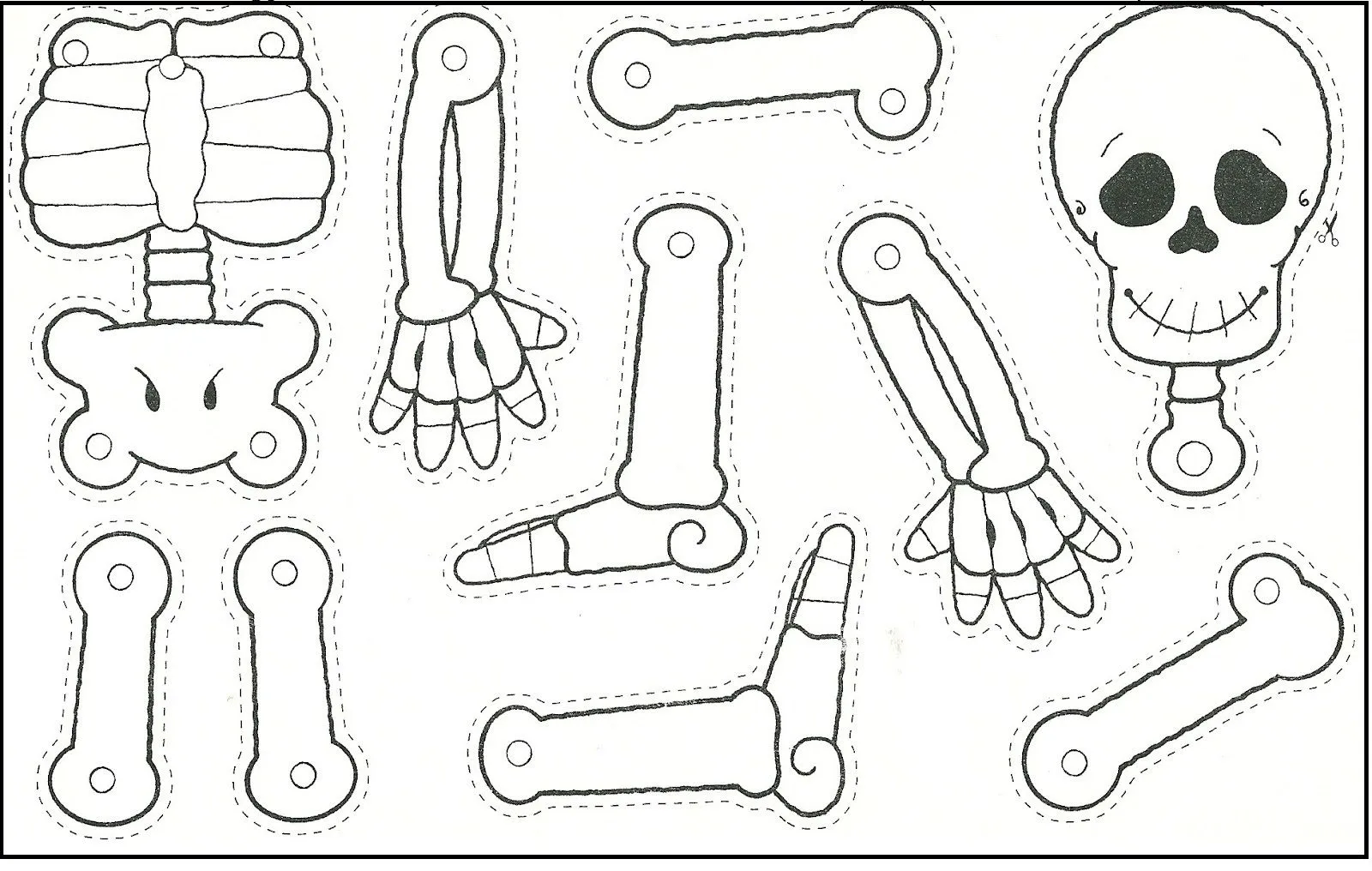 Esqueletos para imprimir y armar - Imagui