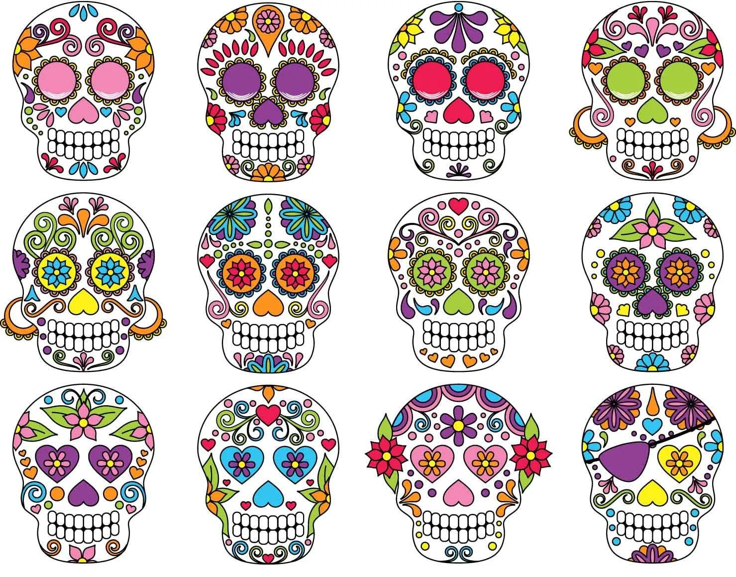 Calaveras de azúcar coloridas No apto para alimentos - Etsy México