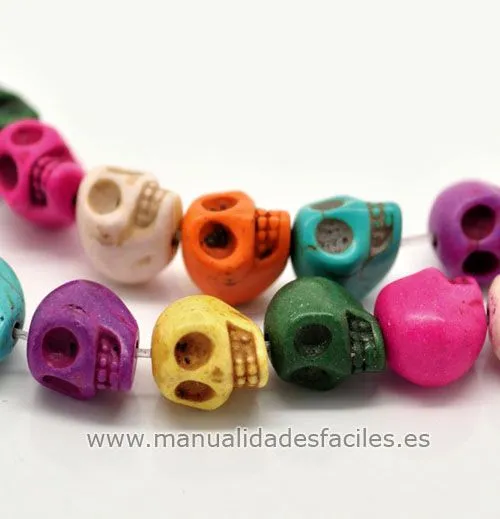 Nuevas calaveras howlita de colores | Manualidades faciles