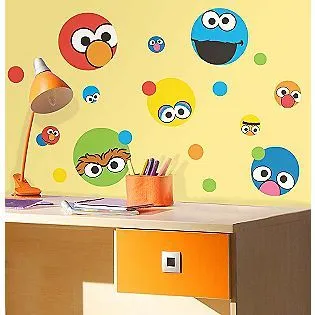  ... Calcomanías autoadhesivas para pared de Sesame Street en círculos