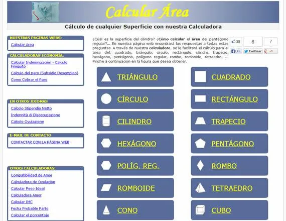 Calcular on-line el área de varias figuras geométricas : Recursos ...