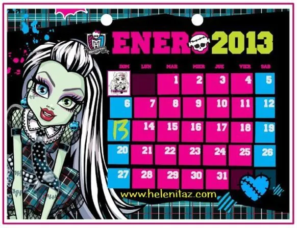 Calendar 2013 by Monster High | Helenitaz... personal blog