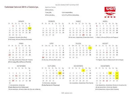 Calendari 2013 català per imprimir - Imagui