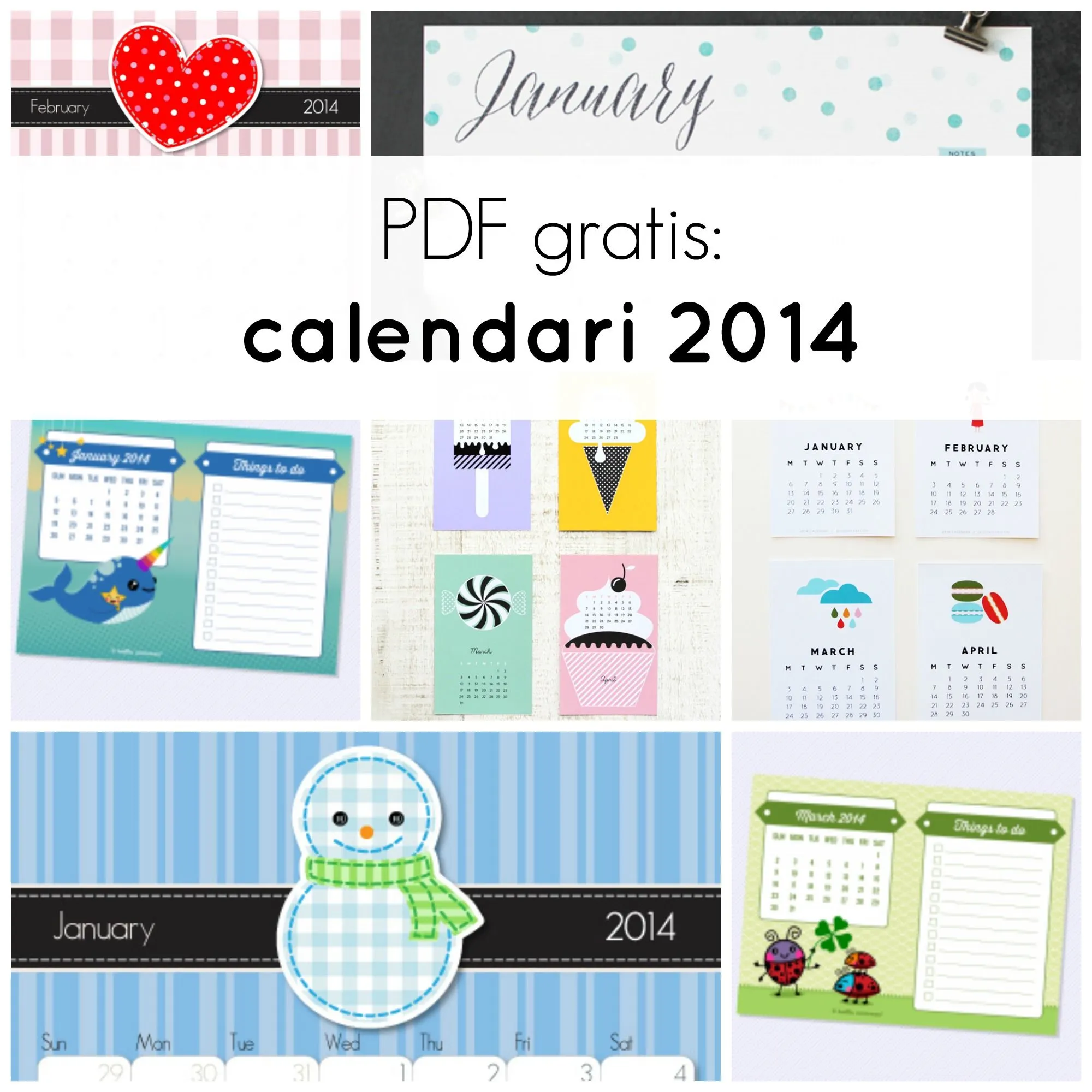 Calendari 2014: da scaricare e stampare gratis - BabyGreen