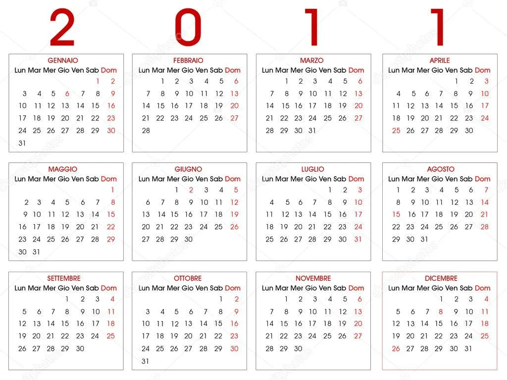 Calendario 2011 — Stock Vector © morenina #
