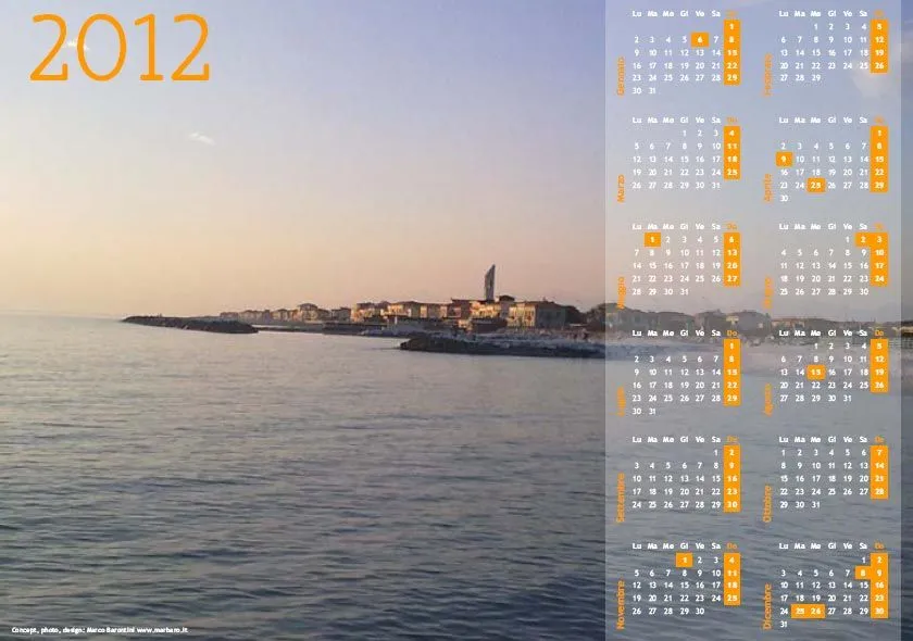 Per scaricare il calendario 2012 con la foto di Marina di Pisa in ...