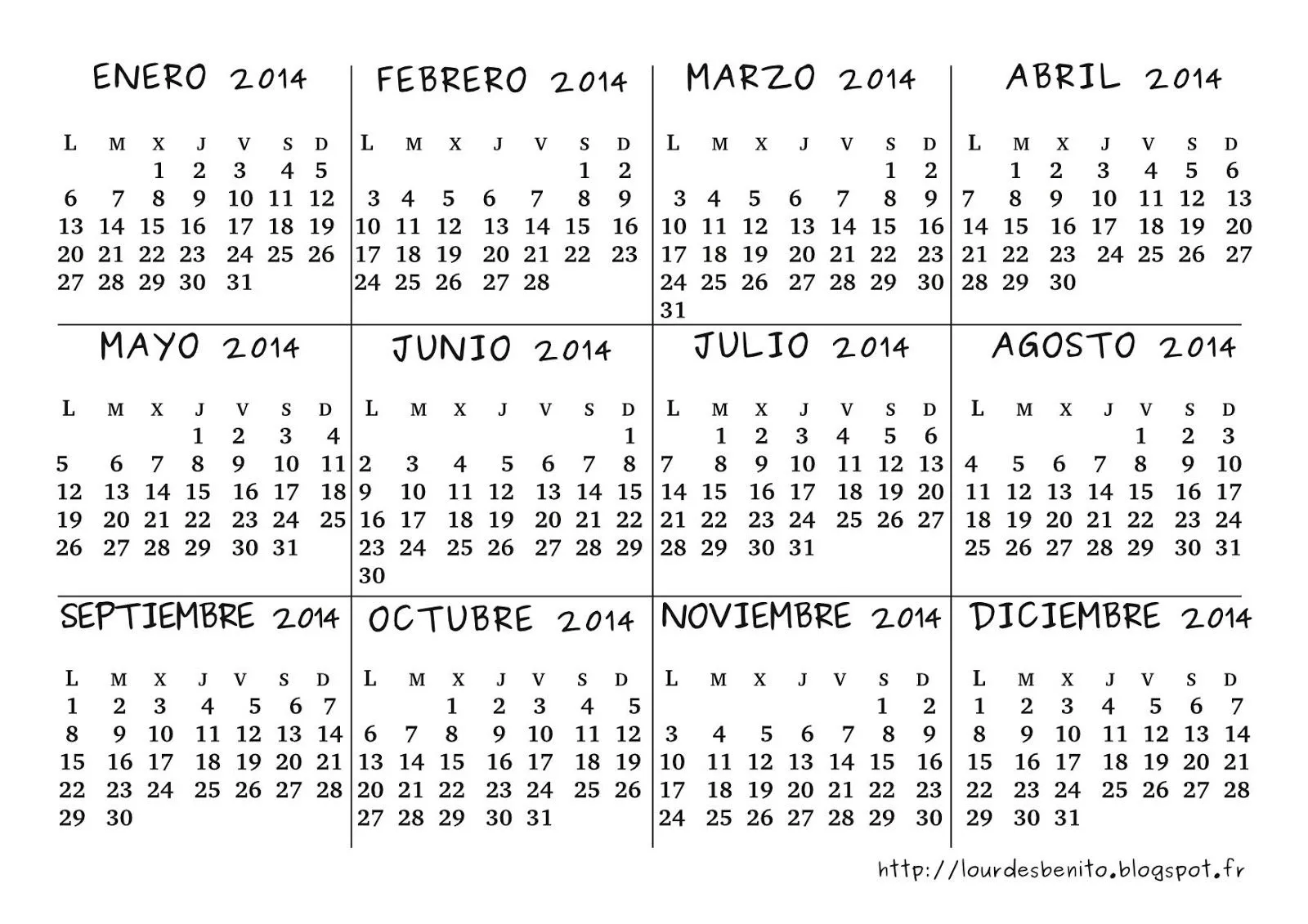 Calendario 2012 Para Imprimir Con Feriados Argentina