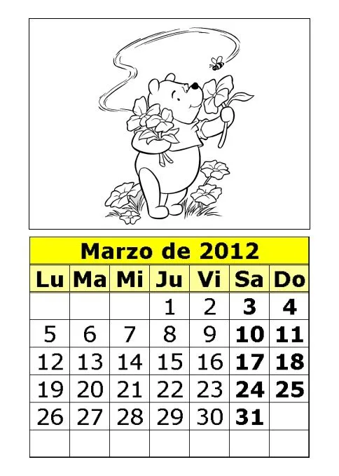 Nuevo Calendario 2012 Para Niños Pictures