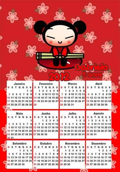 Calendario 2012 Da Pucca