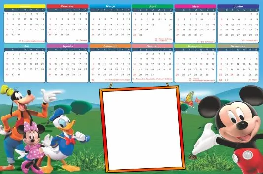 Calendário 2012 Turma do Mickey | Evolution Graphic