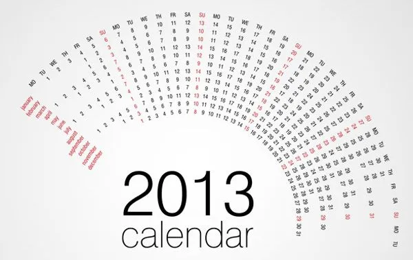 Calendario 2013, más de 125 plantillas para elegir y descargar ...