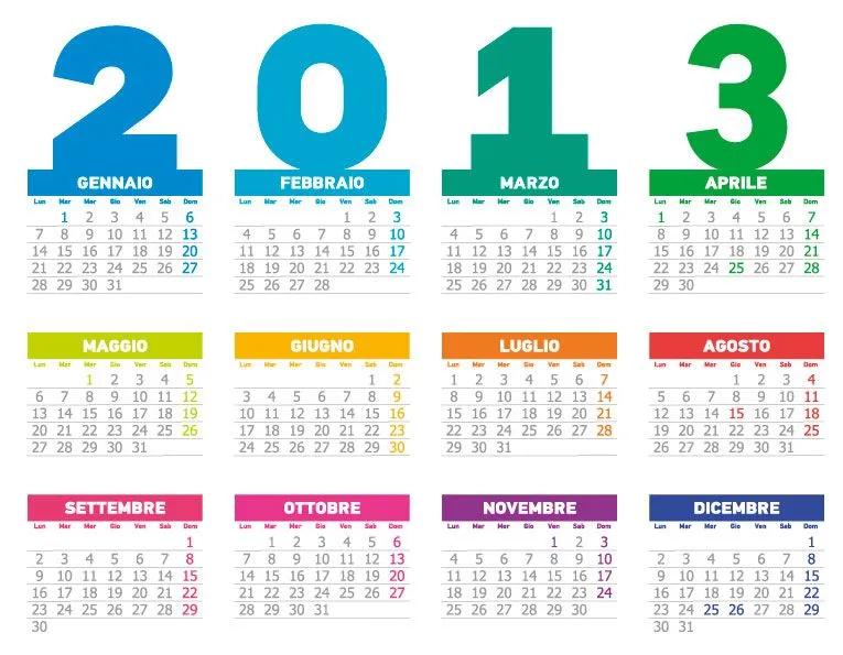 Calendario 2013 word - Imagui