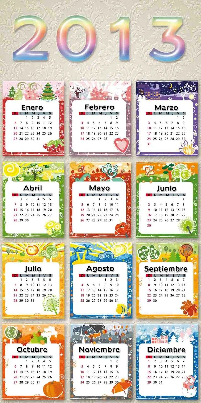 CALENDARIO 2013 - **El blog del diseñador descargar