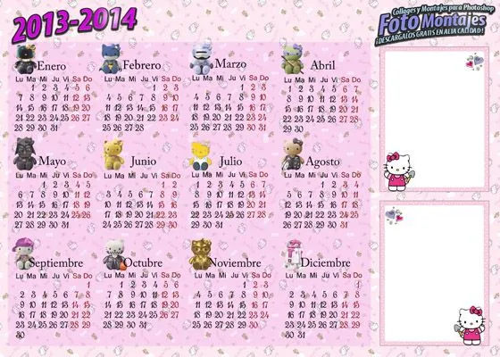 Calendario 2013. Marcos Hello Kitty