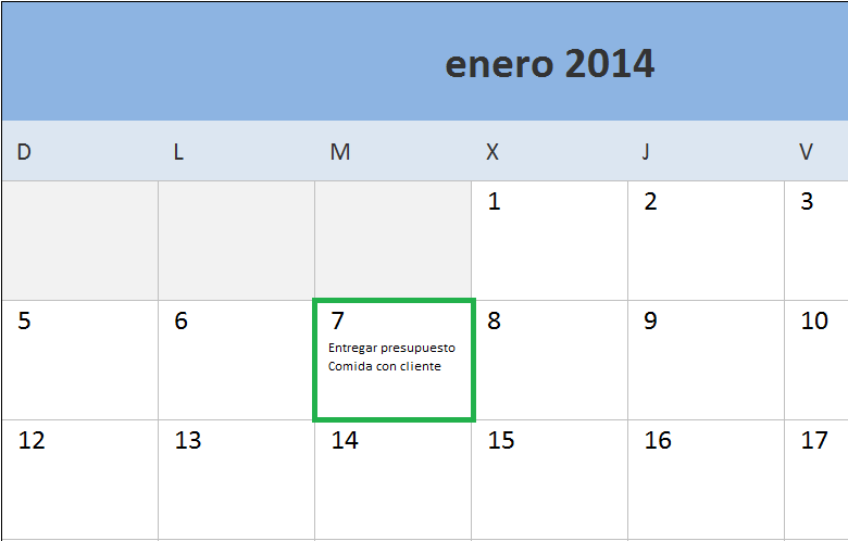 Calendario 2014 en Excel - Excel Total