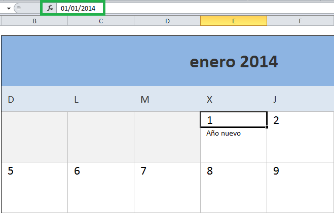 Calendario 2014 en Excel - Excel Total