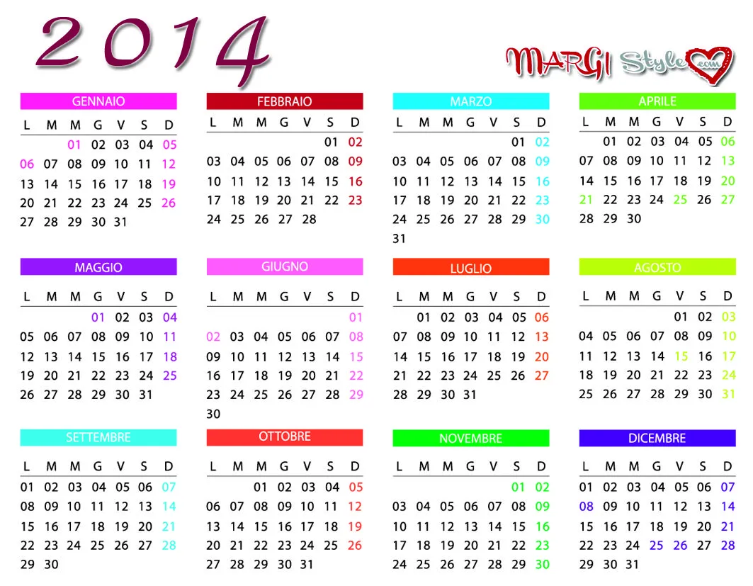 Calendario 2014 Da Stampare Wallpaper