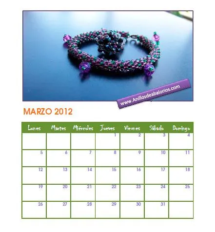 Calendario-Abalorios-marzo-2012 | Flickr - Photo Sharing!