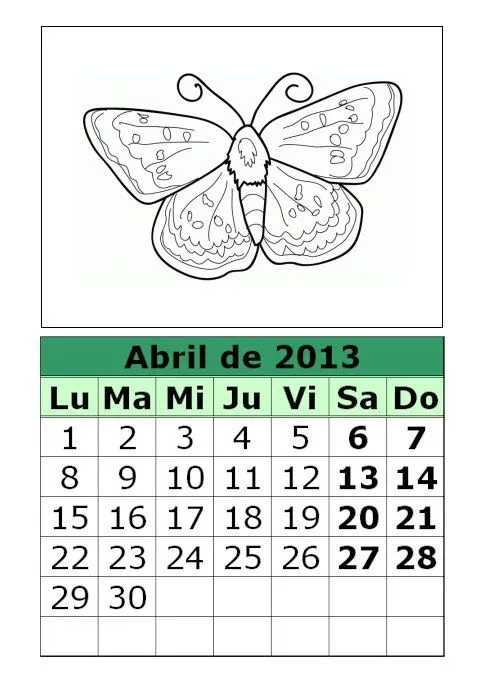 calendario-abril-2013-dibujos-para-colorear-animales ...