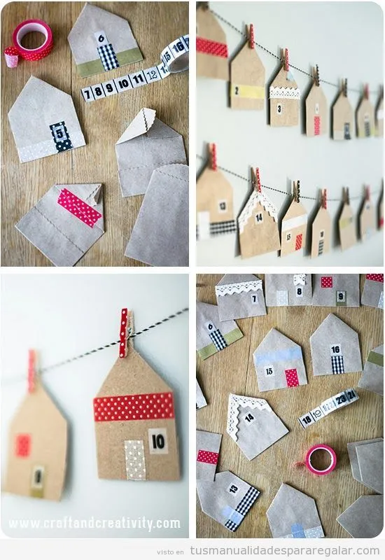 Calendario de adviento DIY, tutorial paso a paso | Manualidades ...