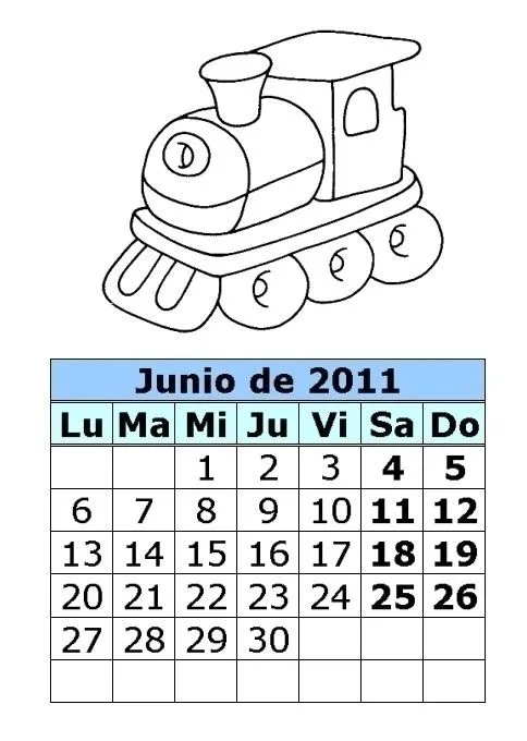 Calendario animado para colorear - Imagui