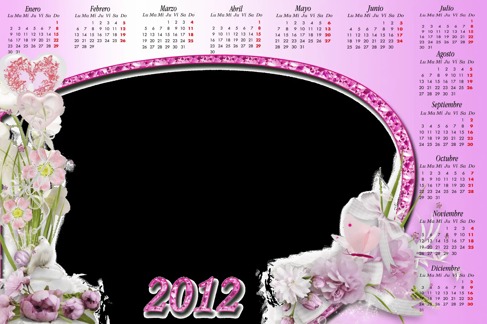 Calendario Anual 2012 Para Imprimir Gratis