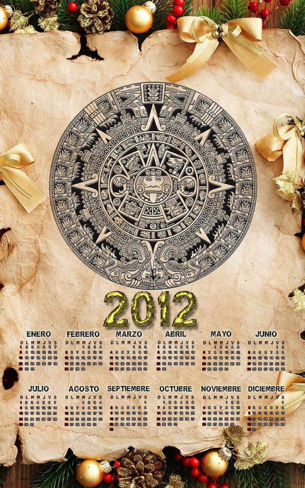 El blog del diseñador gráfico Calendarios 2014: Calendario Azteca 2012