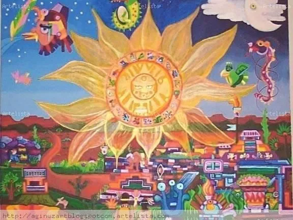 Calendario Azteca Mariana Paola Aginuz Zuñiga Lara - Artelista.com