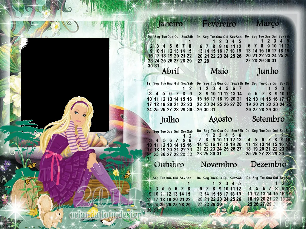 Calendario barbie 2012 png - Imagui