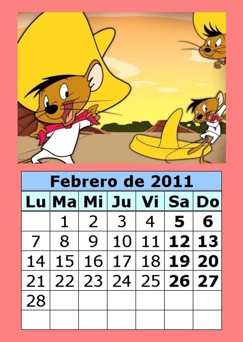 Calendario de dibujos animados de 2011 (1ª parte) : Calendarios ...