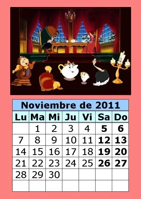 Calendario de dibujos animados de 2011 (4ª parte) : Calendarios ...