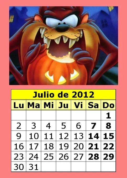 Calendario de dibujos animados de 2012 (3ª parte) : Calendarios ...