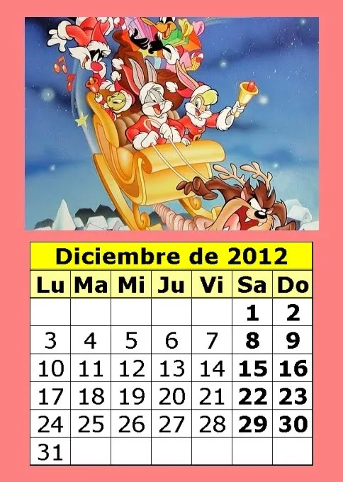 Calendario de dibujos animados de 2012 (4ª parte) : Calendarios ...