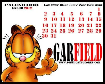  ... para niños, calendarios de garfield, calendarios con dibujos