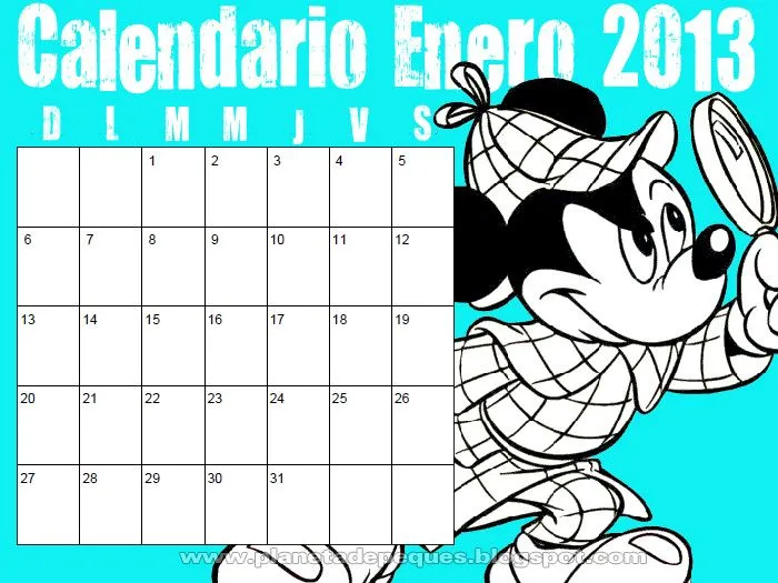 calendario enero 2013 mikey | laclasedeptdemontse