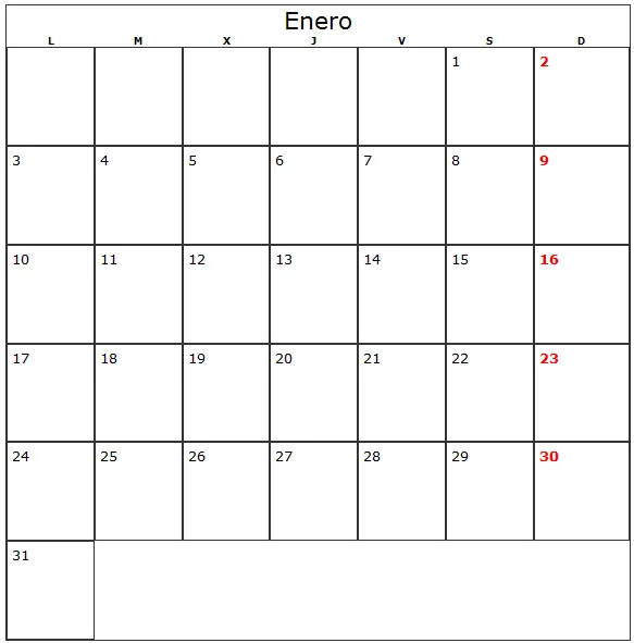 Calendario de eventos