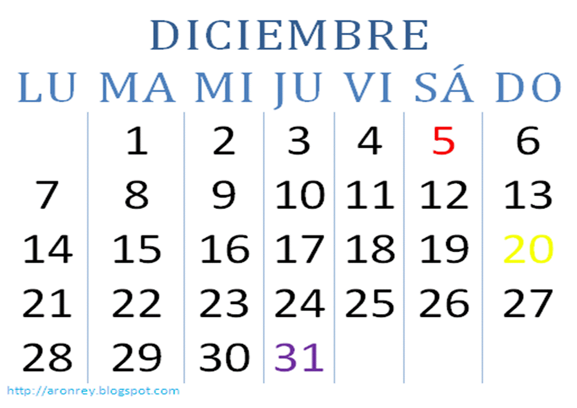 Calendario De Eventos Del Mes Diciembregif Pictures