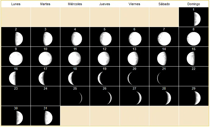 Calendario Lunar Enero 2012