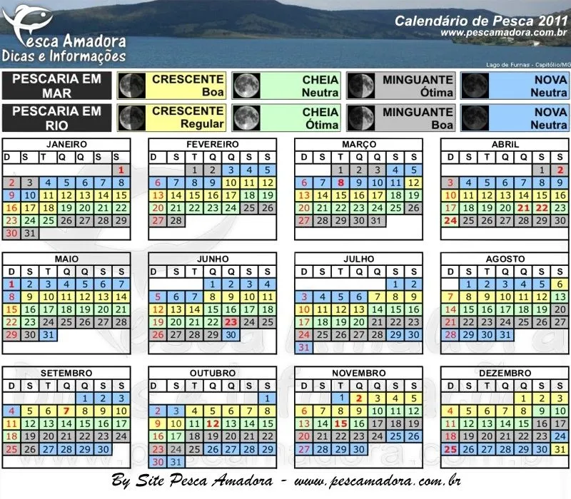 Calendario lunar para pesca 2012 - Imagui