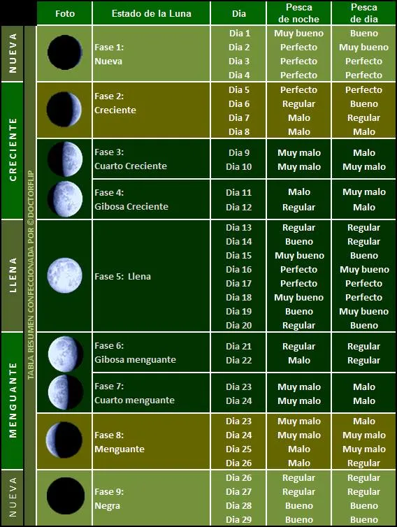 Calendario lunar de pesca 2014 | PESCADOR DEPORTIVO