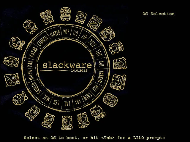 Lilo con calendario Maya en Slackware 14.0 | ecoslacker blog