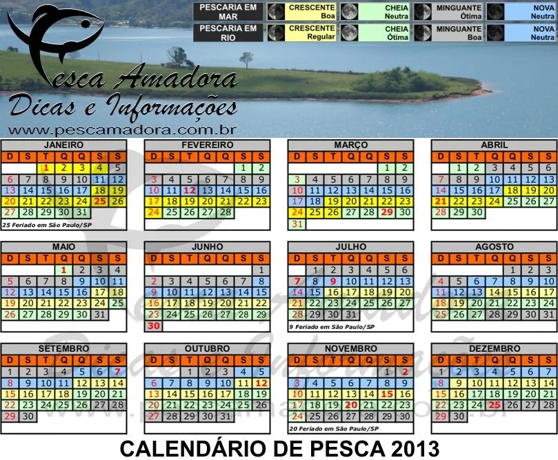 Calendario Para Pesca - Image