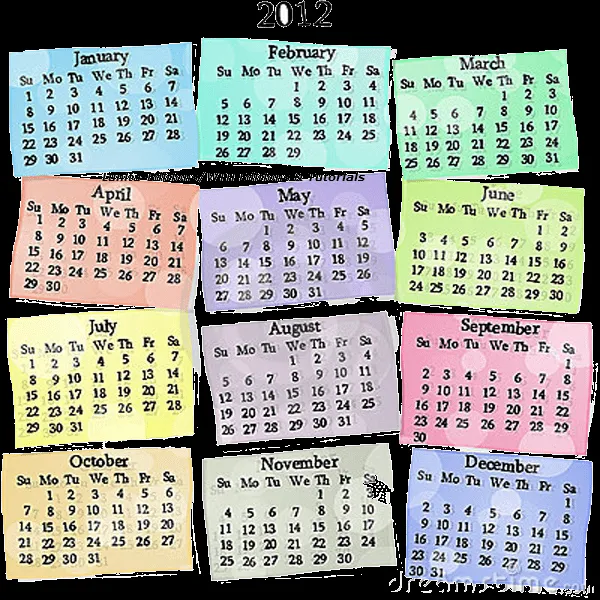 Calendario PNG con los meses/dias del 2012 by Lunita-Editions on ...